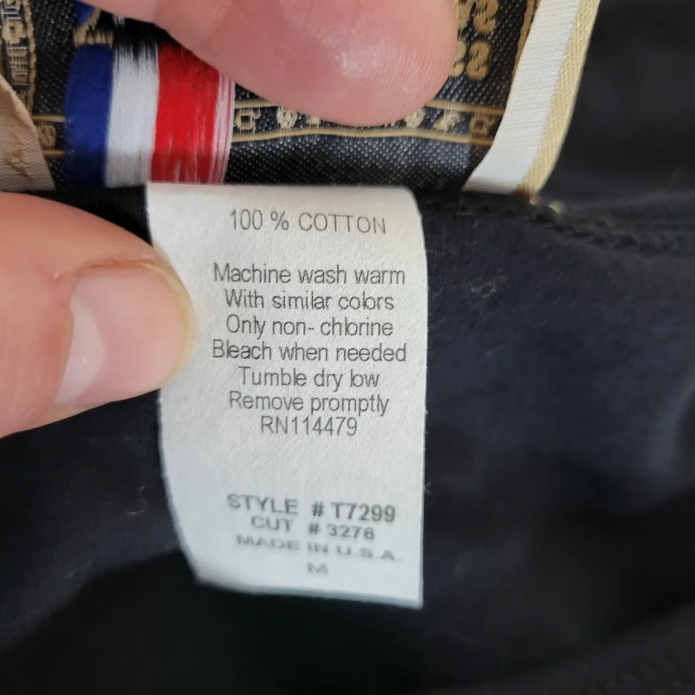 Womans Don't Mess with Texas Black 3/4 sleeve USA Made T shirt Size Med - Picture 7 of 7